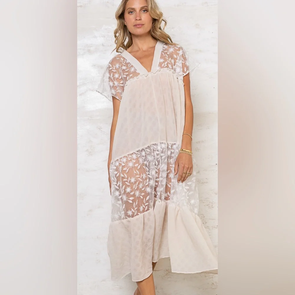 #151 Sale! POL Lace Detail Dress - Picture 4 of 6